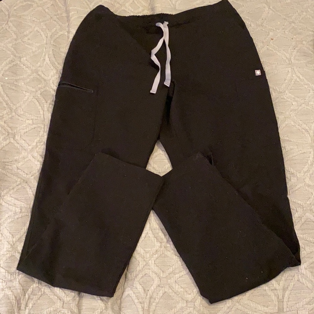 Figs Black Yola Skinny Scrub Pant size Large Tall